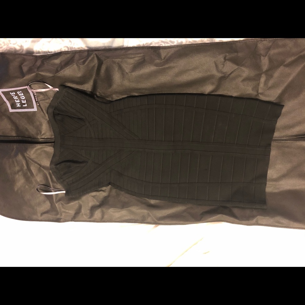 Herve Leger Kabele Black Dress
